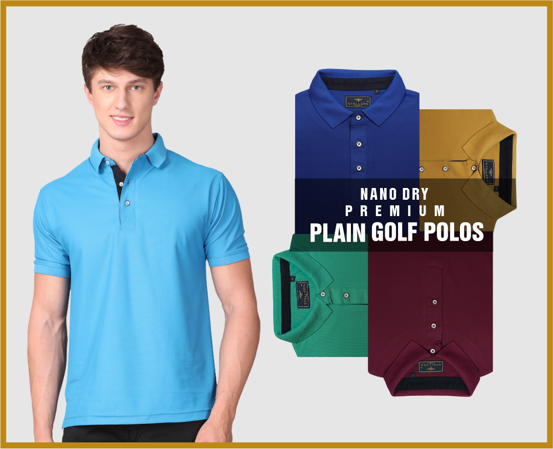 New sweat free nano dry plain golf polo tshirts from Samurai Export ...